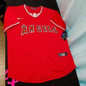 Baseball League #27 Los Angeles Angels Red Jersey